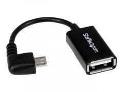 StarTech.com Câble adaptateur Micro USB à angle droit vers USB Host OTG de 12cm