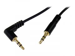 StarTech.com Câble audio slim Mini-Jack 3,5 mm vers Mini-Jack 3,5 mm coudé à angle droit de 1,8 m