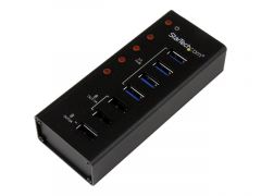 StarTech.com Hub USB 3.0 Alimenté de 4 ports avec Station de Recharge de 3 ports USB (2 x 1A, 1 x 2A)