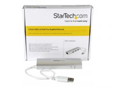 StarTech.com Hub USB 3.0 portable à 3 ports avec Gigabit Ethernet
