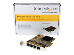 StarTech.com Carte réseau PCI Express à 4 ports Gigabit Ethernet avec chipset Realtek RTL8111G