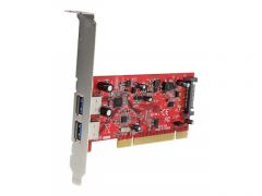 StarTech.com Carte PCI 2 ports USB 3.0 SuperSpeed (Alimentation SATA), Carte Contrôleur USB 3.0